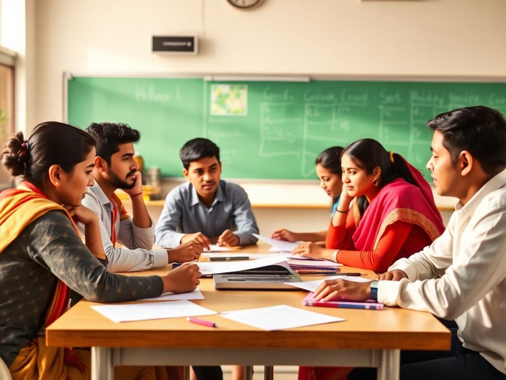 Group discussion in classroom
